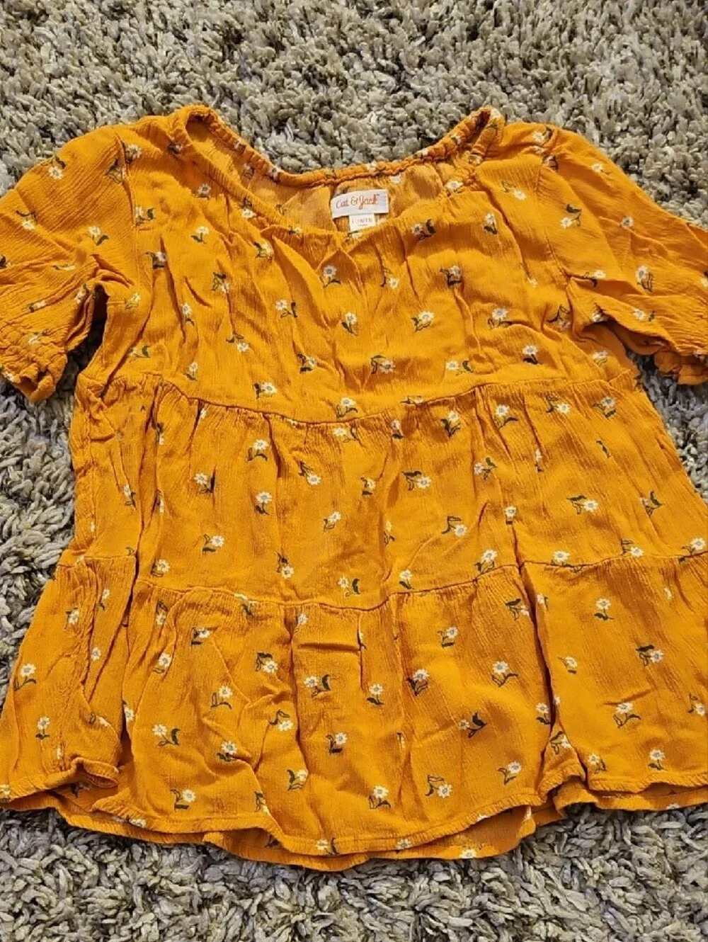 Girl's Floral & Solid Mix Summer Tops - 10/12 Bundle